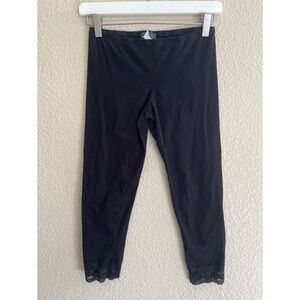 Vintage Y2K Ellemenno Black Tights Lace Cuffs Women’s Size Small